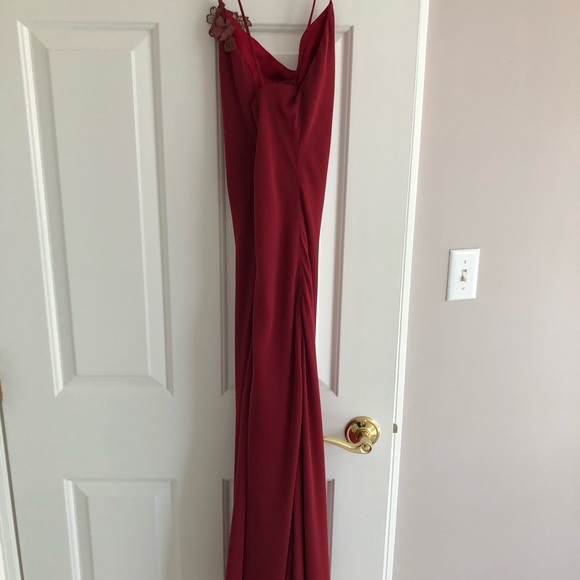 Jim Hjelm burgundy evening dress - Picture 2 of 4
